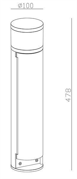 Наземный низкий светильник Deko-Light Steckdosenturm 733054