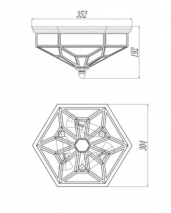 Накладной светильник Maytoni Парус H356-CL-03-CH