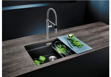 Мойка Blanco Etagon 700-U SILGRANIT® PuraDur® алюметаллик клапан-автомат InFino 525169