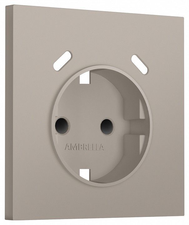 Накладка для розетки с заземлением и со шторками и 2хUSB type C Ambrella Volt SIGMA SP3705