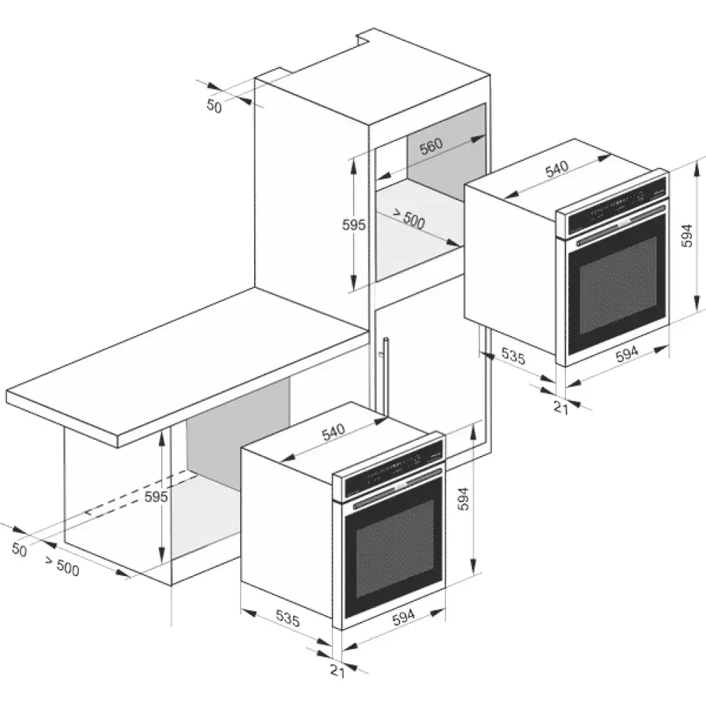 Встраиваемый газовый духовой шкаф Kaiser EG 6374 Sp