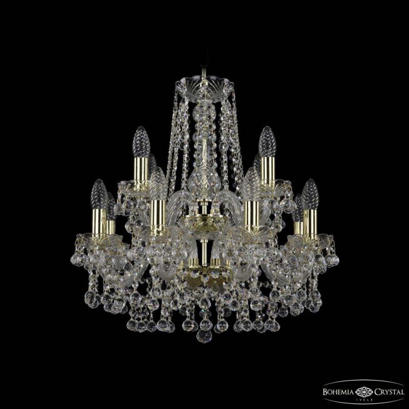 Подвесная люстра Bohemia Ivele Crystal 1409 1409/8+4/160/2d G