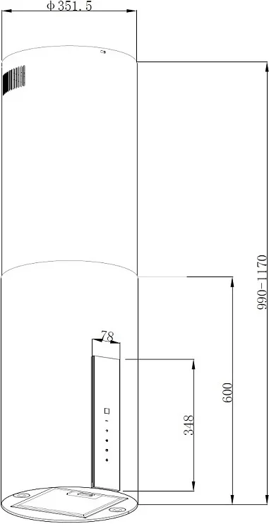 Вытяжка Korting KHA 35808 DN Cylinder