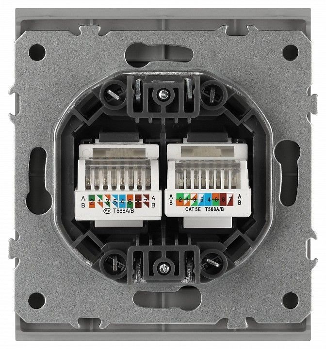 Розетка двойная Ethernet RJ-45 без рамки Эра Arktik Б0070486