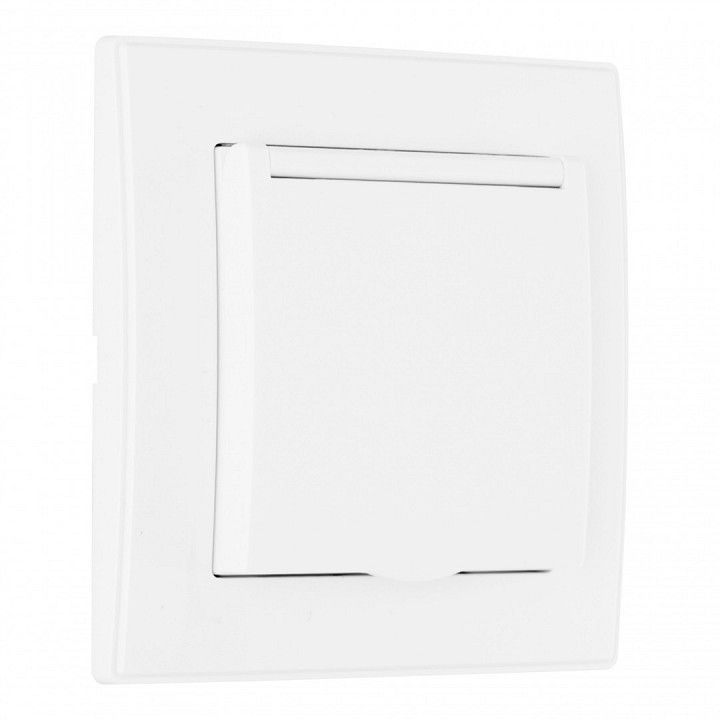 Розетка с заземлением и шторкой, с крышкой Arte Milano SET06-1 SET06-1-41-1 white