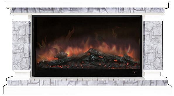 Комплект из электрокамина напольного и портала (143x45x82.5 см) Лорд Старый Город Premier S14 ЛО000075