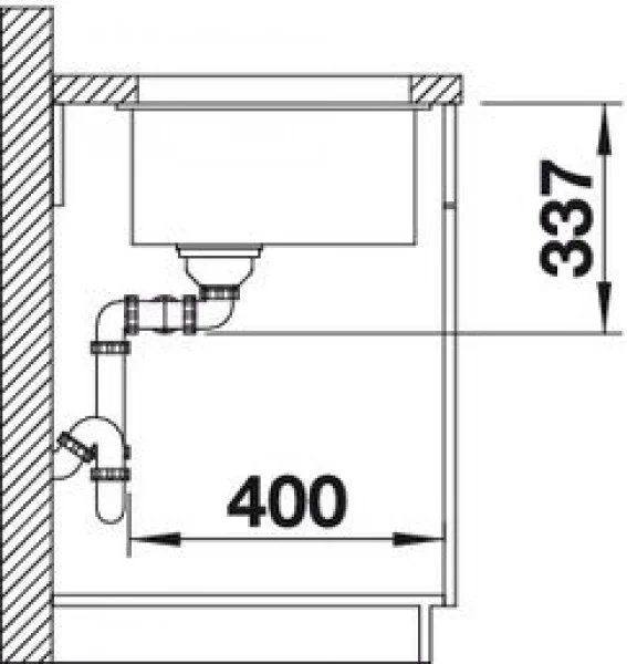 Мойка BLANCO SUBLINE 350/350-U Silgranit темная скала