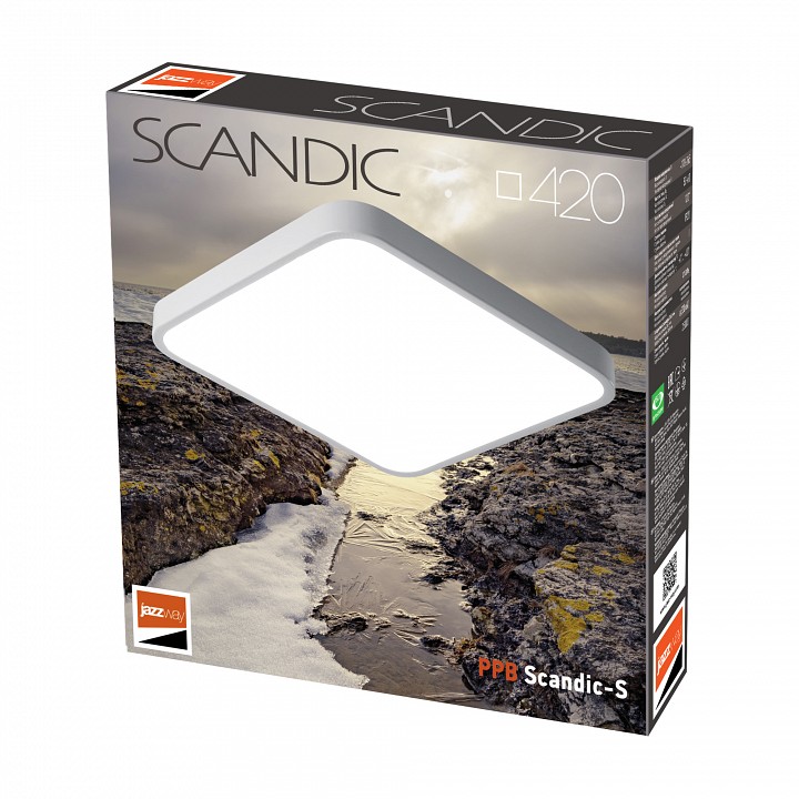 Накладной светильник Jazzway  PPB  Scandic-S 54w 4000K GR IP20 420*430*50