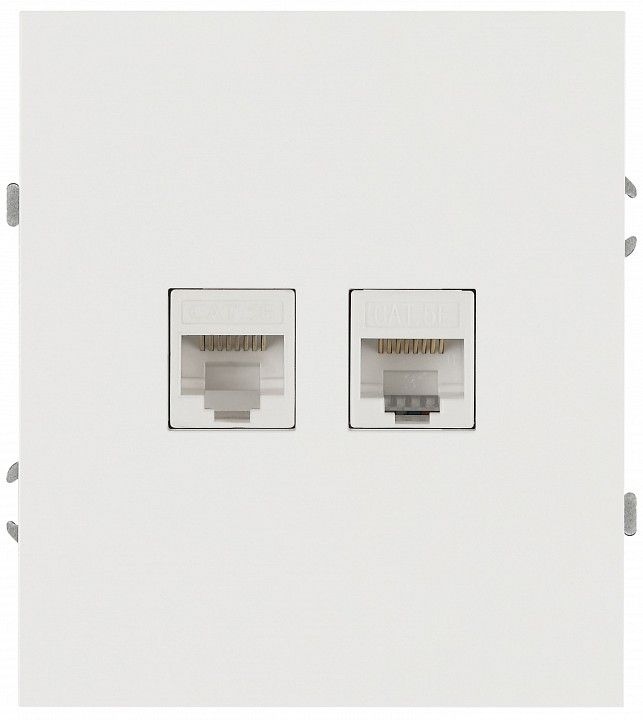 Розетка двойная Ethernet RJ-45 без рамки Эра Arktik Б0070491