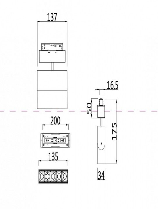 Светильник на штанге Maytoni Technical Points Rot TR015-2-10W3K-W