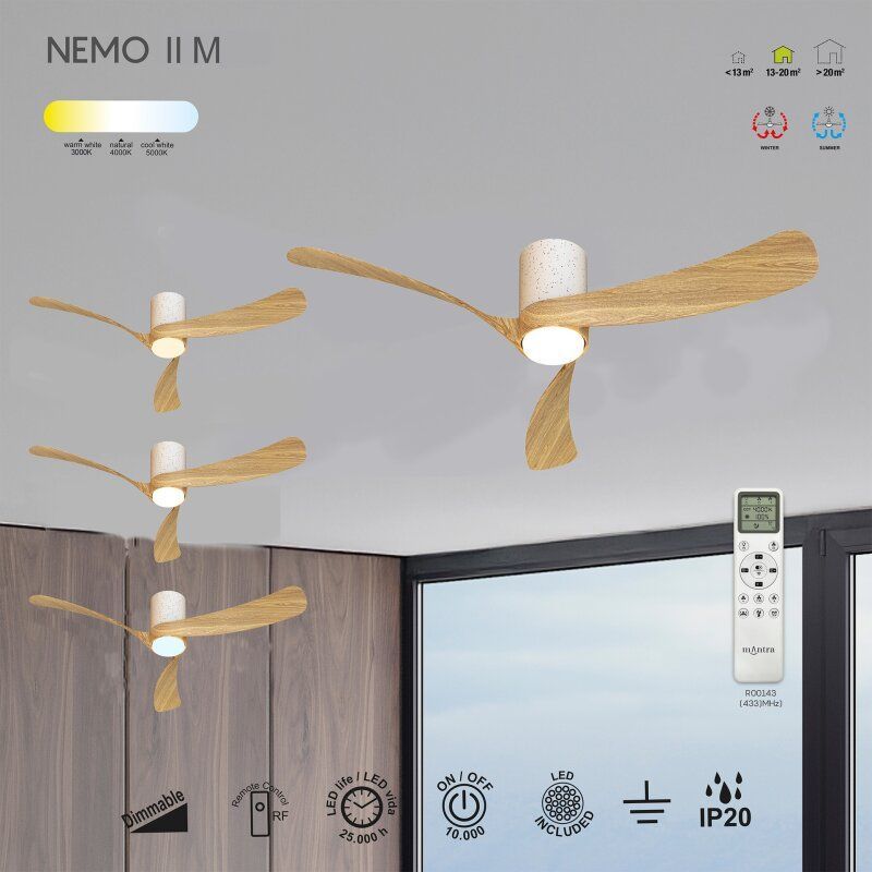 Светильник с вентилятором Mantra NEMO 9488