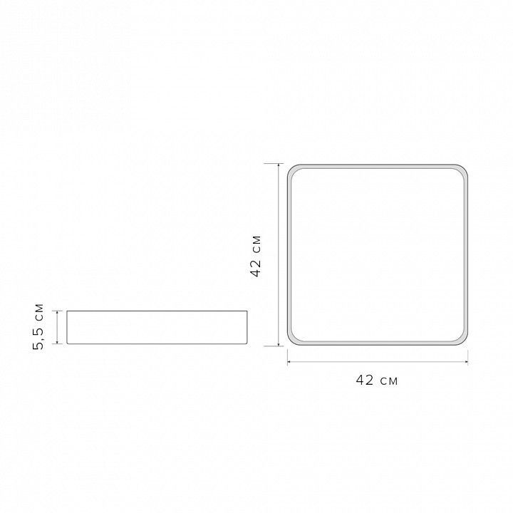 Накладной светильник Jazzway  PPB  Scandic-S 72w 3000-6500K GR IP20 430*430*50