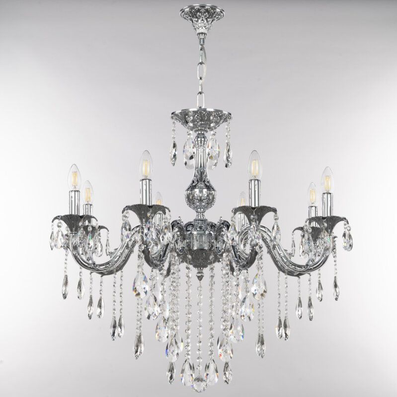Подвесная люстра Bohemia Ivele Crystal AL7901 AL79101/8/250 B Ni
