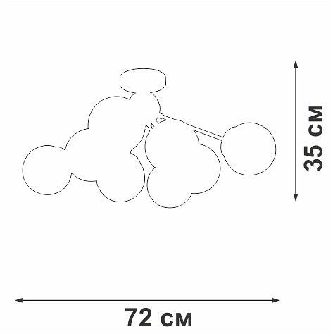 Люстра на штанге Vitaluce V3772 V3772-8/8PL