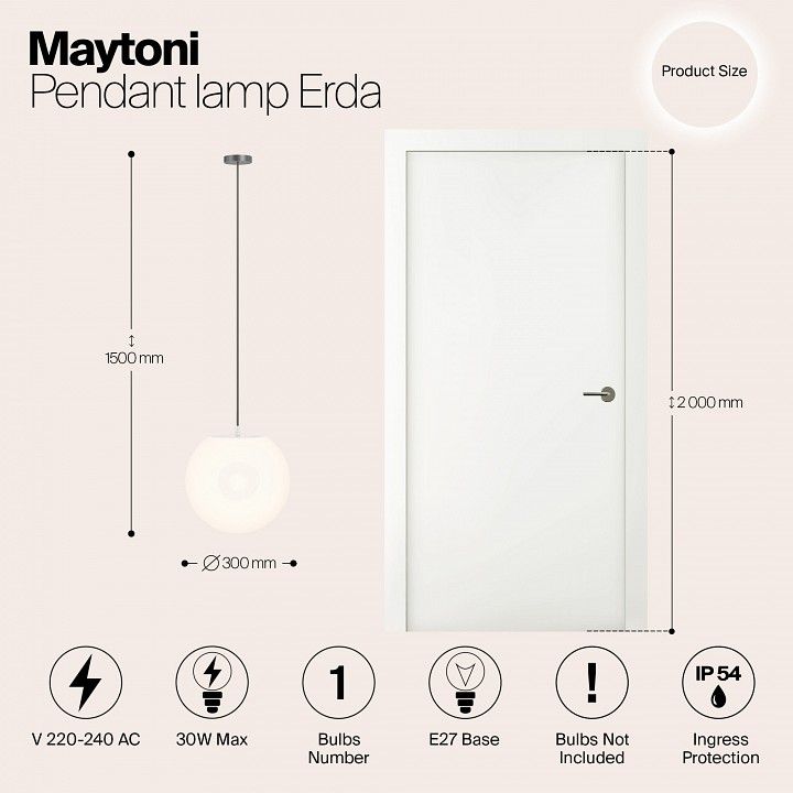Подвесной светильник Maytoni Outdoor Эрда O594PL-01B