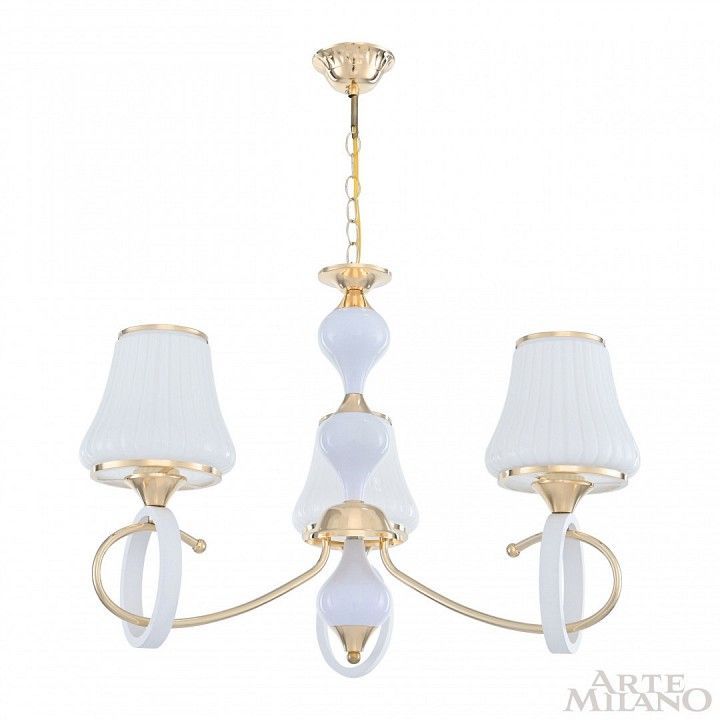 Подвесная люстра Arte Milano Florentia-2387 302387/3 Wh/Gd