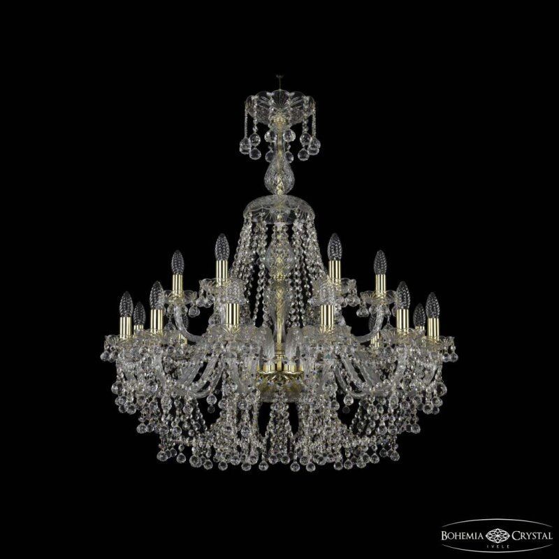 Подвесная люстра Bohemia Ivele Crystal 1409 1409/12+6/300/XL-95 G