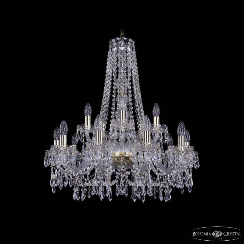 Подвесная люстра Bohemia Ivele Crystal 1403 1403/10+5/240/h-76 G