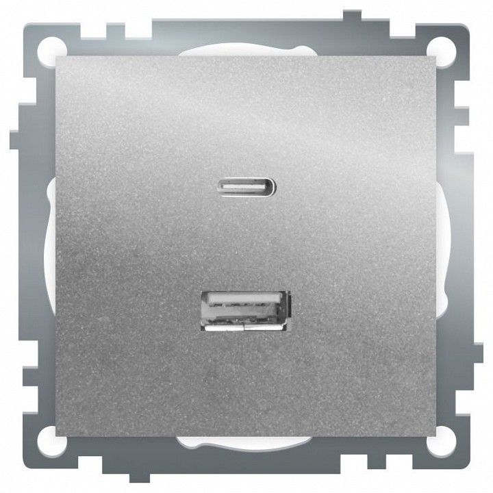 Розетка 2хUSB type A и C без рамки Stekker Катрин 50054