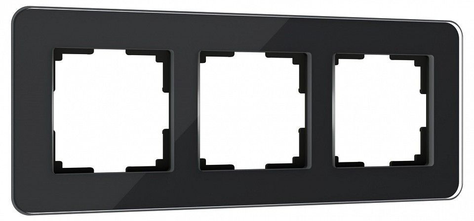 Рамка на 3 поста Werkel Elite (черный, стекло) W0032448