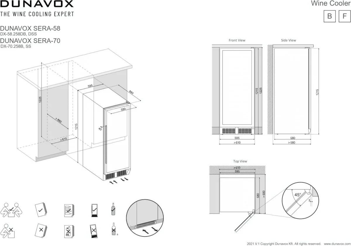 Винный шкаф Dunavox DX-58.258DC