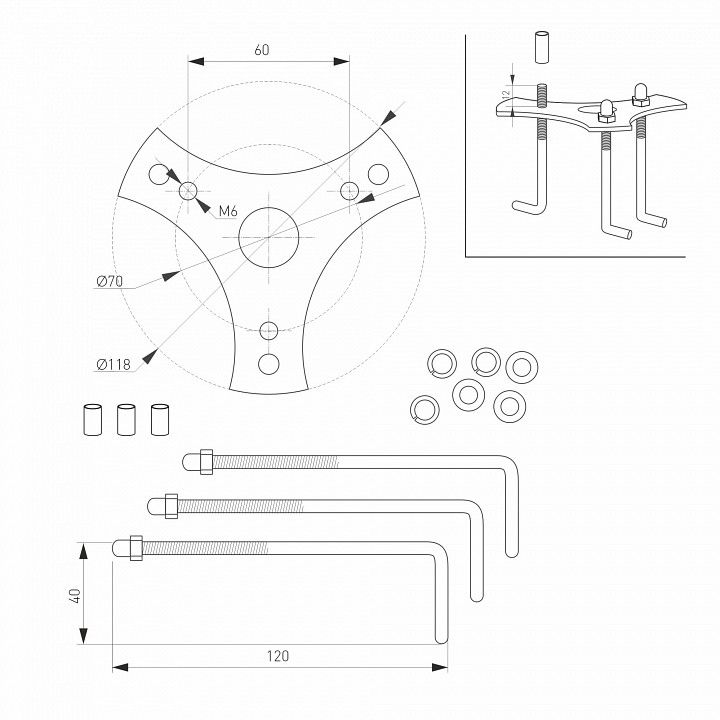 Наземный высокий светильник Arlight Stem 029966