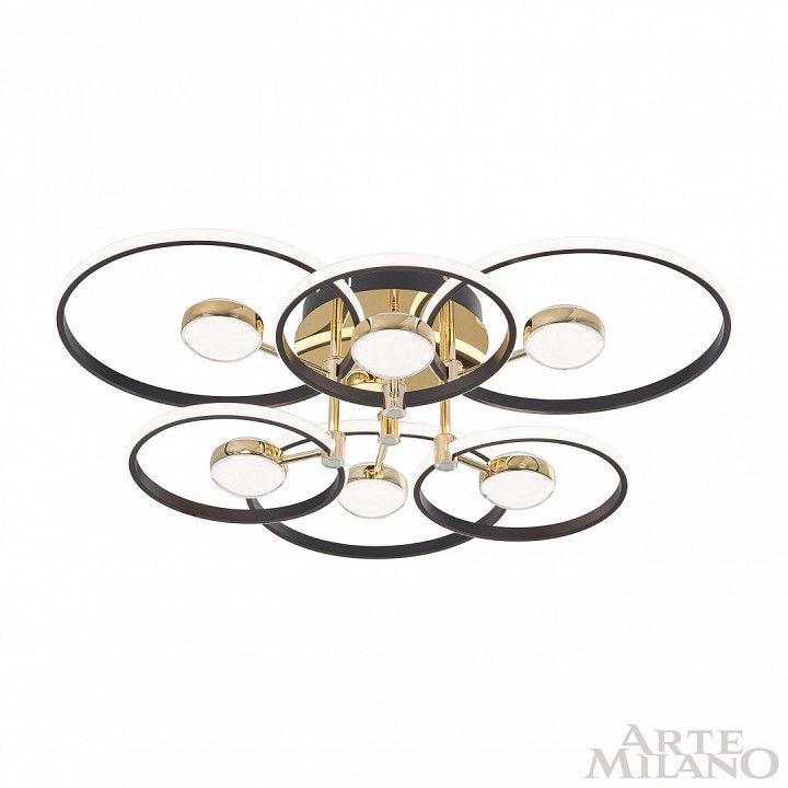 Потолочная люстра Arte Milano Ferrara-76140 276140/6+6 BK/GD