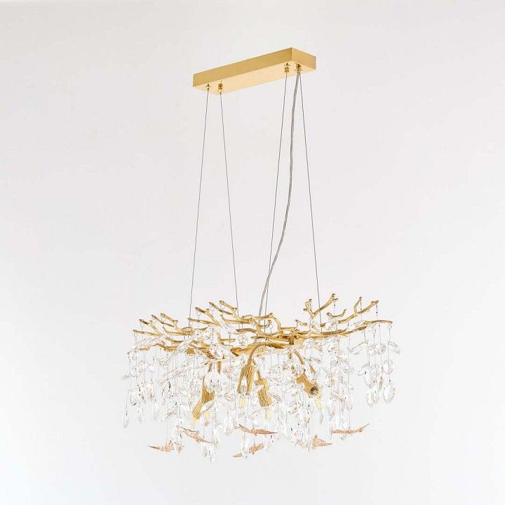 Подвесная люстра Arte Milano Веточка 230210.700.6.E14.D2 GD BUT-Amber