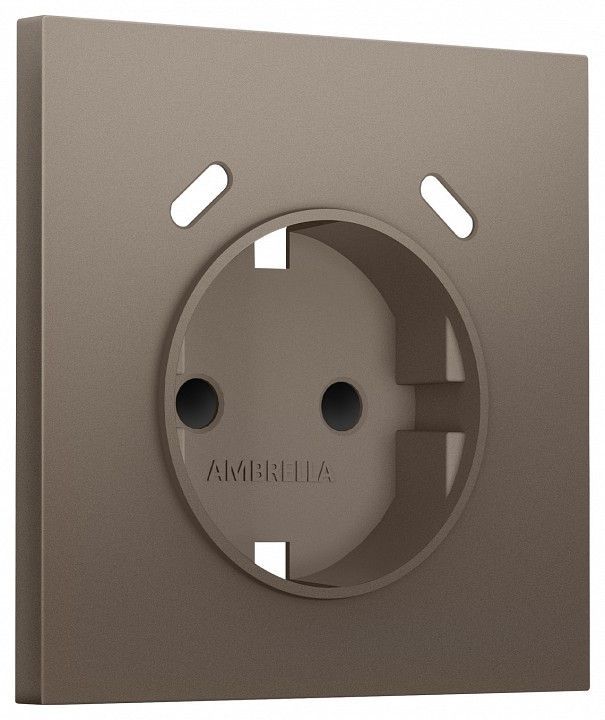 Накладка для розетки с заземлением и со шторками и 2хUSB type C Ambrella Volt SIGMA SP6405