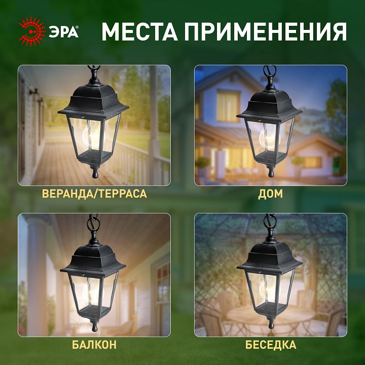 Подвесной светильник Эра  НСУ 04-60-001 черный