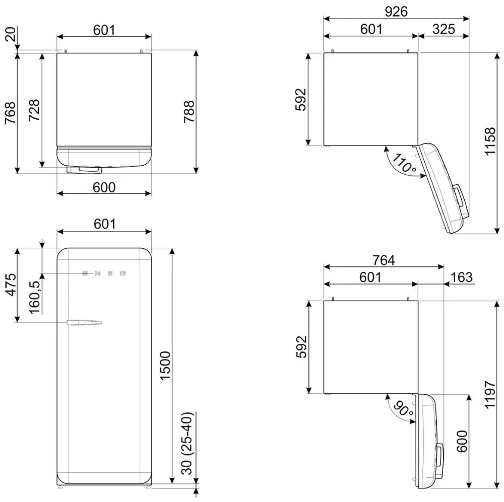 Холодильник Smeg FAB28RDGM5