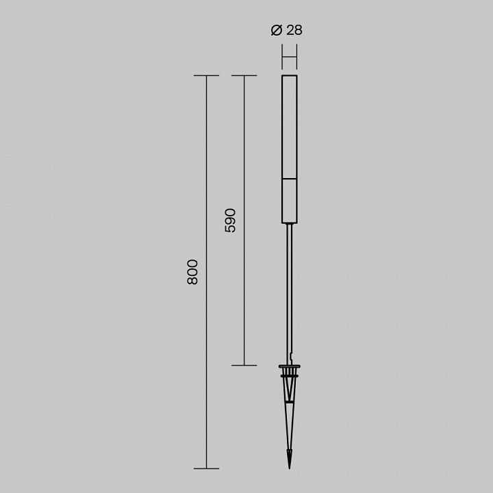 Наземный низкий светильник Maytoni Outdoor Блеск O487FL-L3GF3K