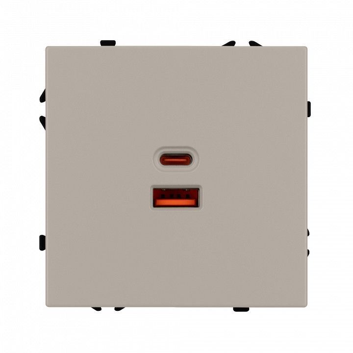 Розетка 2хUSB type A и C без рамки Arlight NOBE 059446(1)