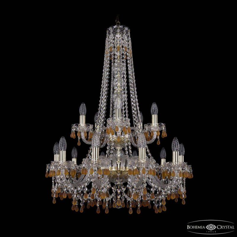 Подвесная люстра Bohemia Ivele Crystal 1410 1410/10+5/240/h-91/2d G V1003