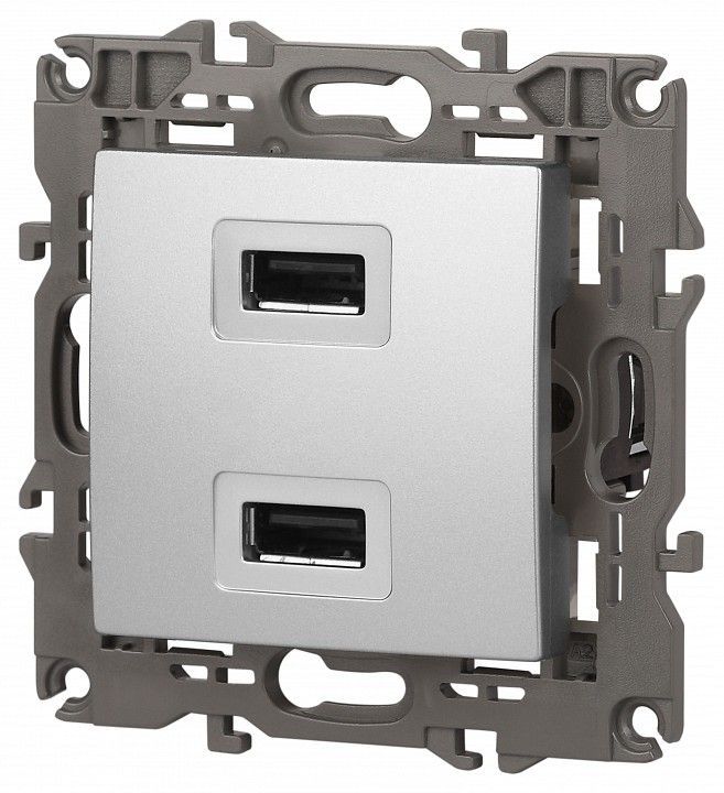 Розетка 2хUSB type A без рамки Эра Эра Elegance 14-4110-03