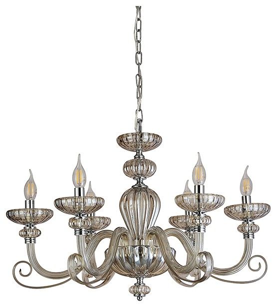 Подвесная люстра Newport ANNETTE 8626/C chrome cognac