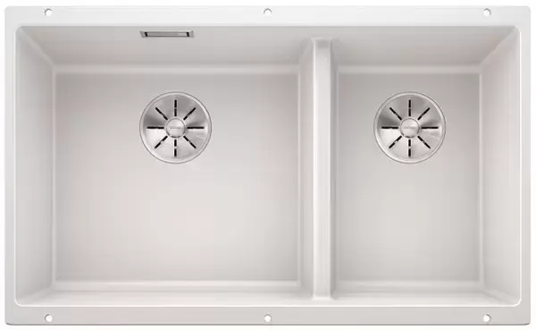 Мойка Blanco SUBLINE 430/270-U с отводной арматурой InFino® белый