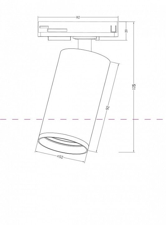 Светильник на штанге Maytoni Technical Фокус С TR020-1-GU10-B