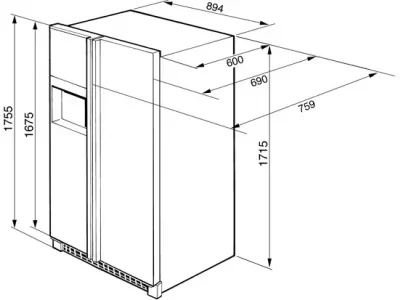 Холодильник Smeg SS55PTE3