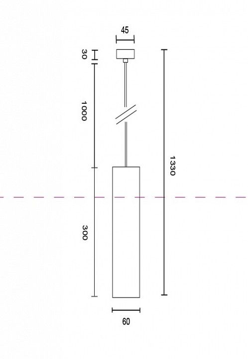 Подвесной светильник Maytoni Technical Фокус P075PL-01B