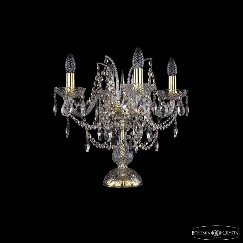 Настольная лампа декоративная Bohemia Ivele Crystal 1411 1411L/4/141-39 G