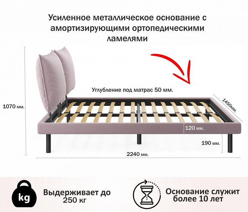 Кровать полутораспальная Fly 1400