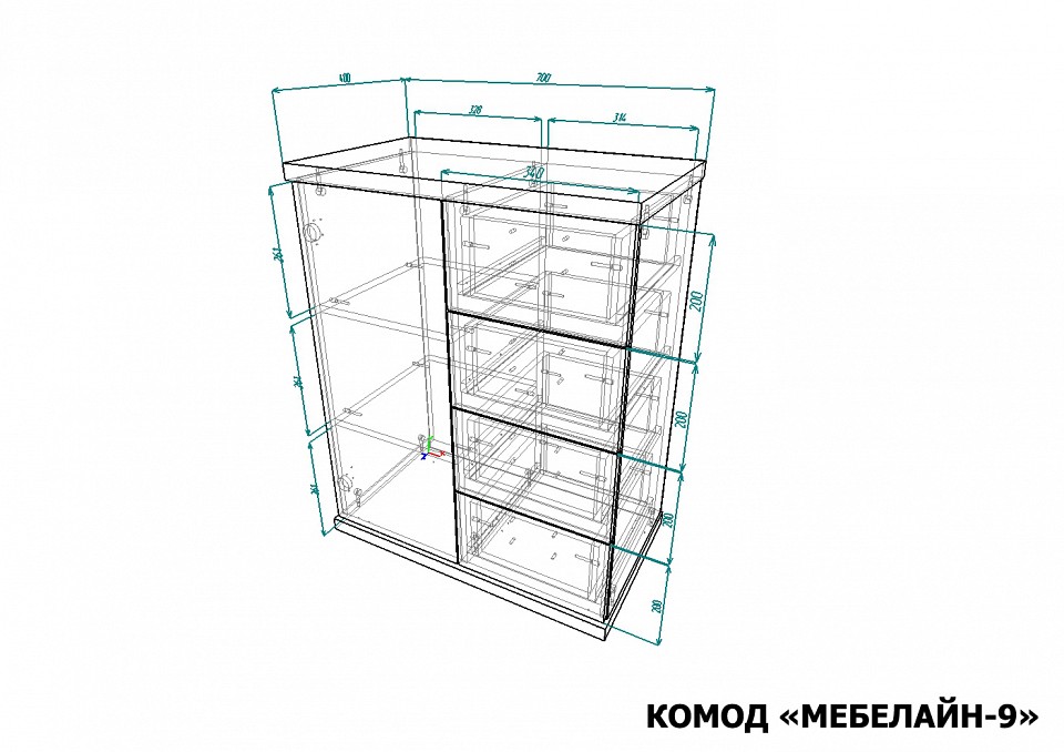 Комод Мебелайн-9