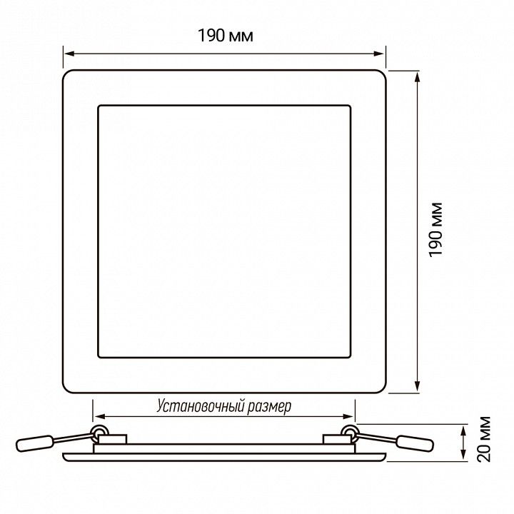Встраиваемый светильник Jazzway  PPL-S 15W 6500K IP40 WH