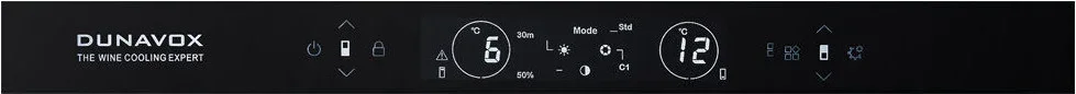 Встраиваемый винный шкаф Dunavox DVS-44.120DMB