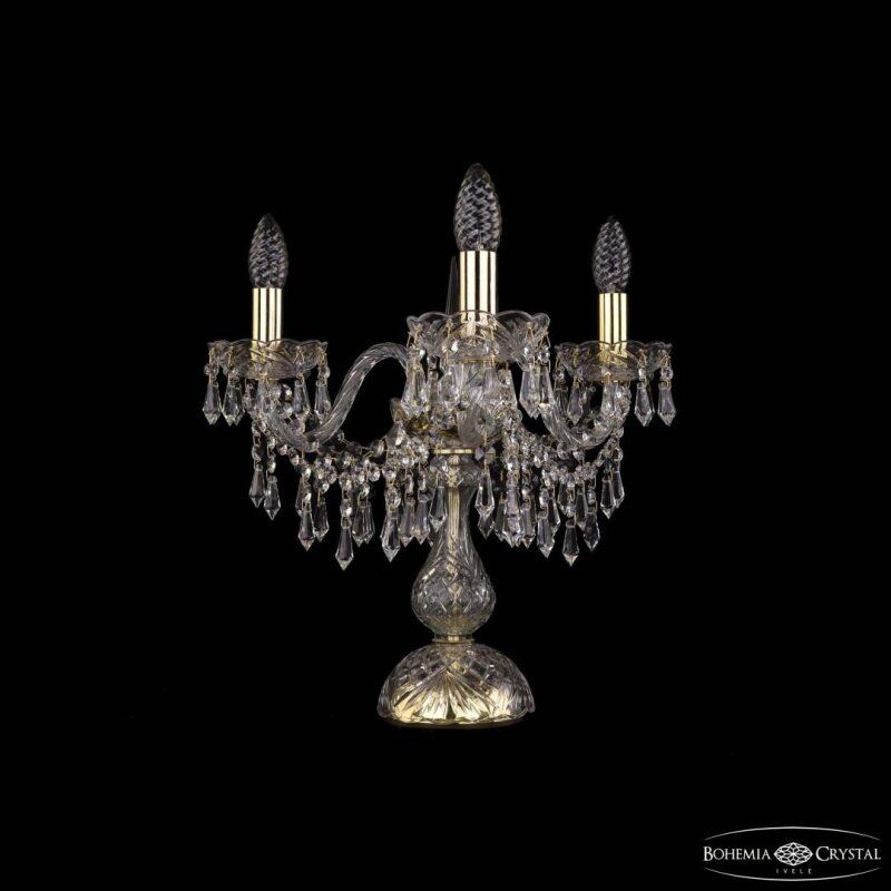 Настольная лампа декоративная Bohemia Ivele Crystal 1403 1403L/3/141-39 G