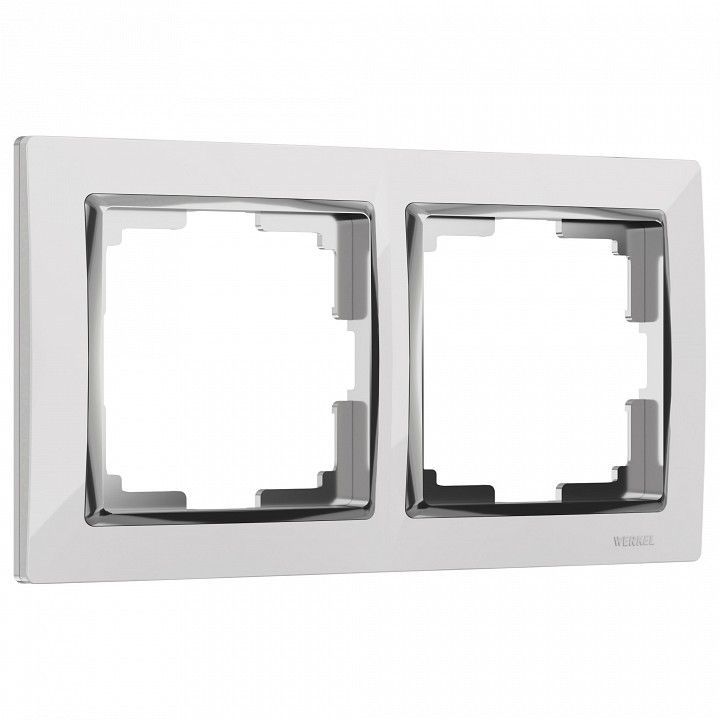 Рамка на 2 поста Werkel Snabb (белый/хром) W0021901