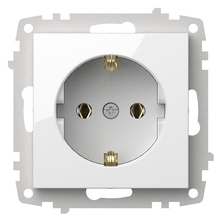 Розетка с заземлением, без рамки Elbi Eleсtriс Zena Vega 609-015600-217