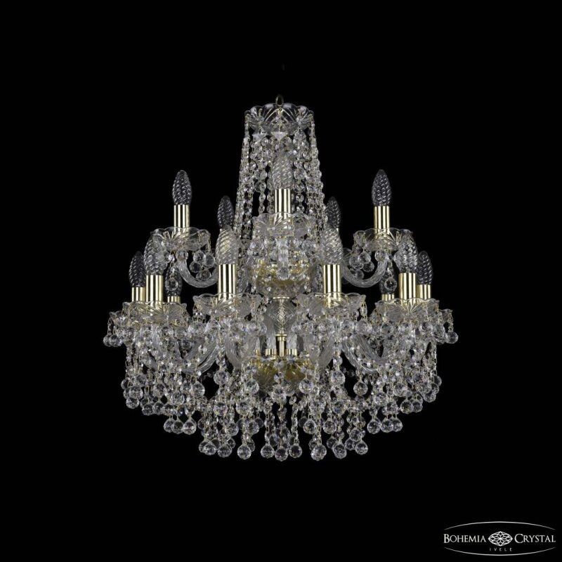 Подвесная люстра Bohemia Ivele Crystal 1409 1409/10+5/195/2d G