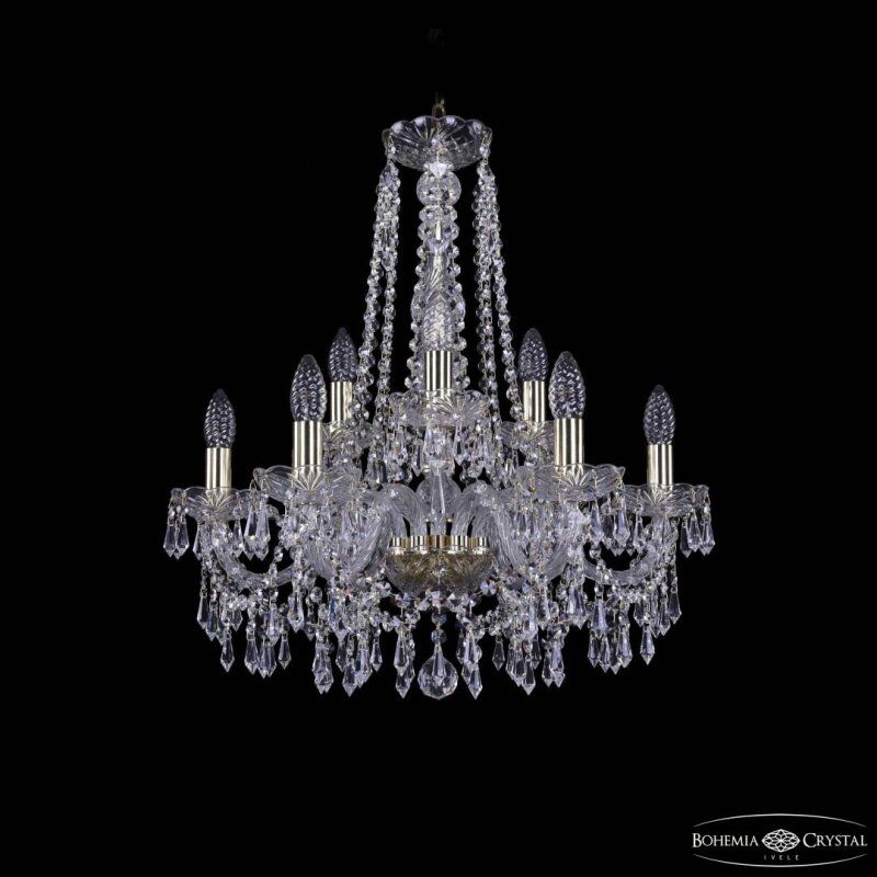 Подвесная люстра Bohemia Ivele Crystal 1403 1403/6+3/195/h-60 G